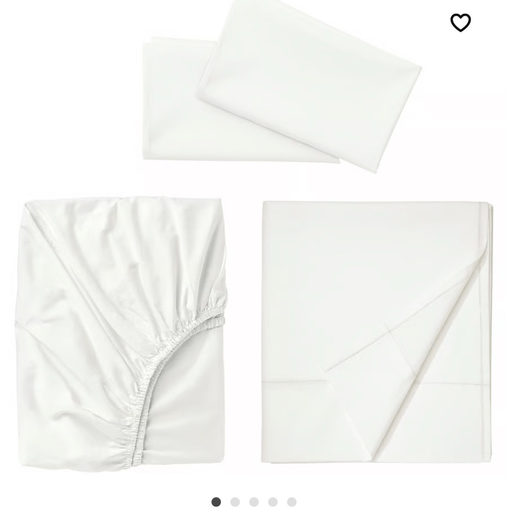 IKEA White Bedding Sheet Set